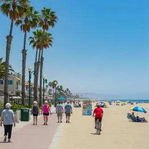 Coastal lifestyle in Seal Beach with retirees enjoying beach activities